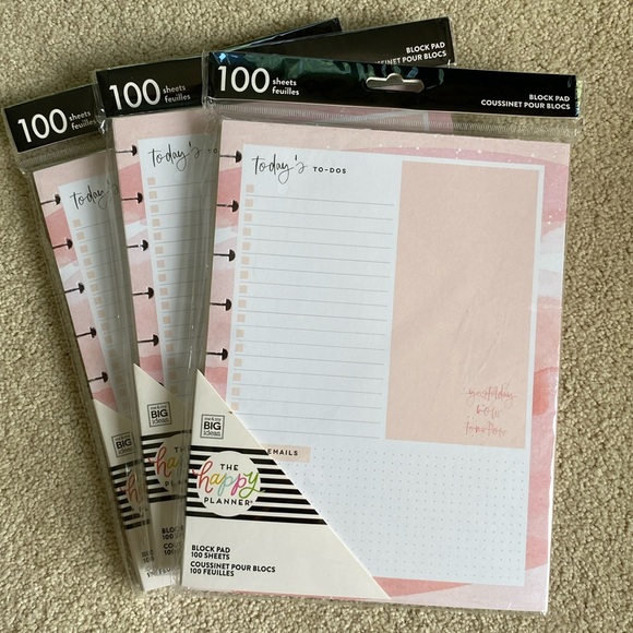 NEW! The Happy Planner Biz Babe Classic Block Pad To-Do List (3 Pads 100 pgs ea) - Picture 1 of 3